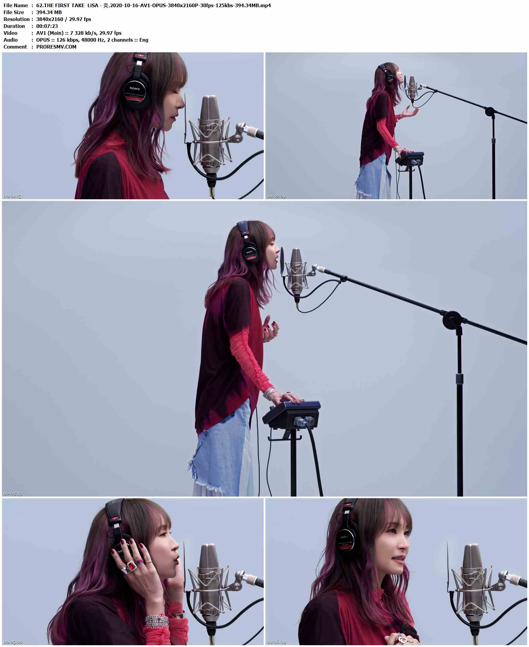 62.THE FIRST TAKE LiSA - 炎.2020-10-16-AV1-OPUS-3840x2160P-30fps-125kbs-394.34MB官方MV_高清MV